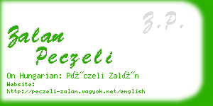 zalan peczeli business card